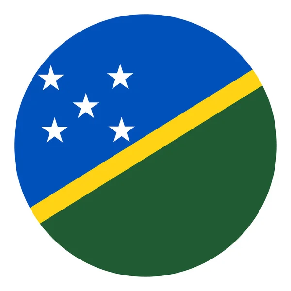 Bandera Vectorial Islas Salomón Aislada Bandera Del Emblema Del Círculo — Archivo Imágenes Vectoriales