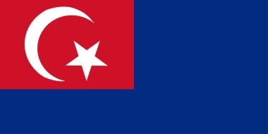 Banner Flag of Johor state and federal territory of Malaysia vector illustration. Emblem of Johor. clipart
