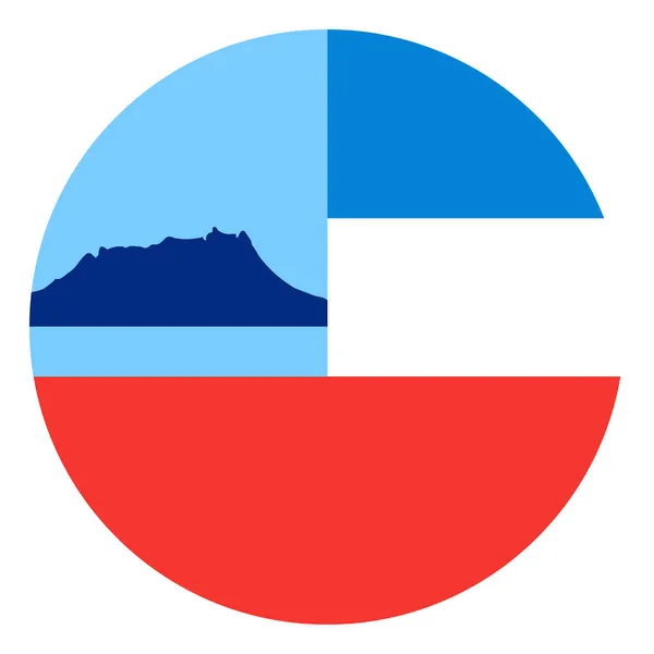 Circle Flag Fana Sabah State Och Federalt Territorium Malaysia Vektor — Stock vektor