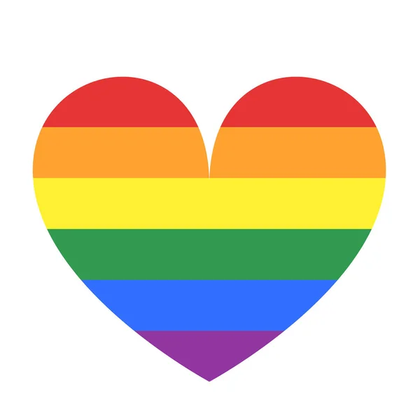 ハートゲイのベクトルフラグやLgbtのプライドバッジのフラグのサイン孤立した ゲイ文化のシンボル 感情的な同性愛の誇り レズビアンのサイン 性的フラグをトランス 人権と自由 都市文化 — ストックベクタ
