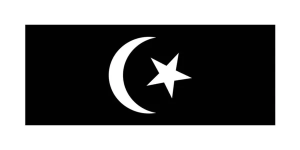 Banner Flagga Terengganu Stat Och Federalt Territorium Malaysia Vektor Illustration — Stock vektor