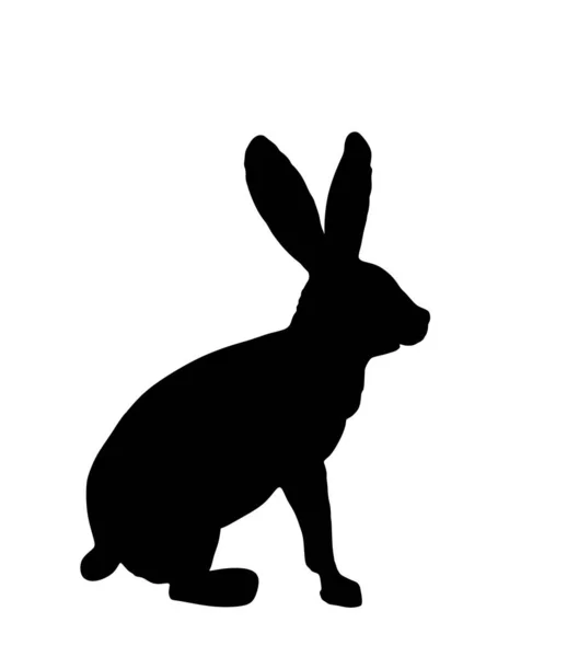 Εικόνα Διάνυσμα Της Σιλουέτας Κουνελιού Απομονωμένη Λευκό Φόντο Σύμβολο Ζώου — Διανυσματικό Αρχείο