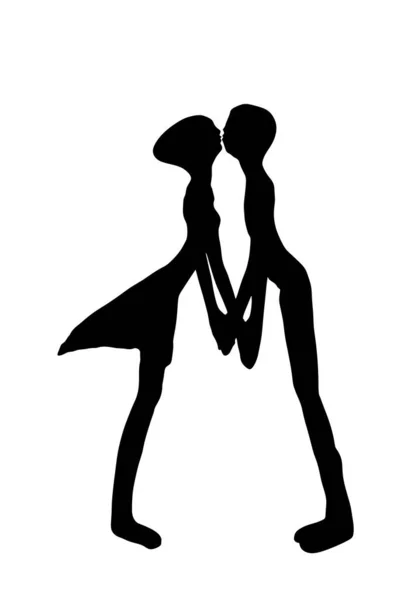 Teen Couple Silhouette Vector Art Stock Images Page 4 Depositphotos