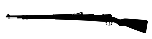 Fucile Bullone Sagoma Vettoriale Isolato Sfondo Bianco Simbolo Del Fucile — Vettoriale Stock