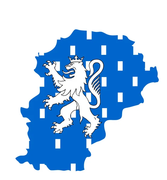 Regio Frankrijk Comte Kaart Vlag Vector Silhouet Illustratie Geïsoleerd Witte — Stockvector