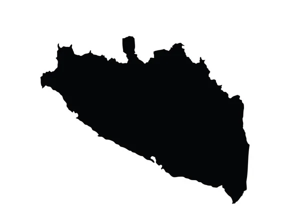 Guerrero Kaart Vector Silhouet Illustratie Geïsoleerd Witte Achtergrond Provinciale Kaart — Stockvector