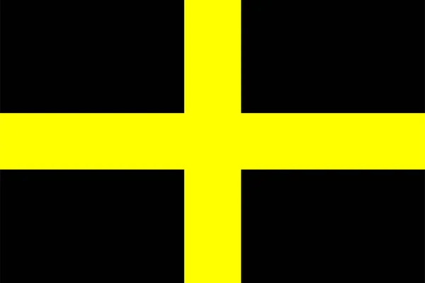 Illustration Vectorielle Croix Drapeau Saint David Isolée Symbole Historique Pays — Image vectorielle