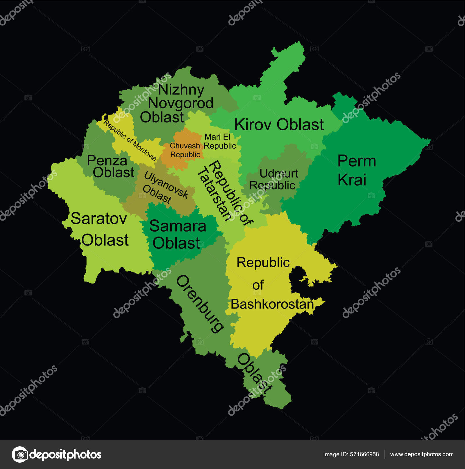 Mapa da federação russa com assuntos federais