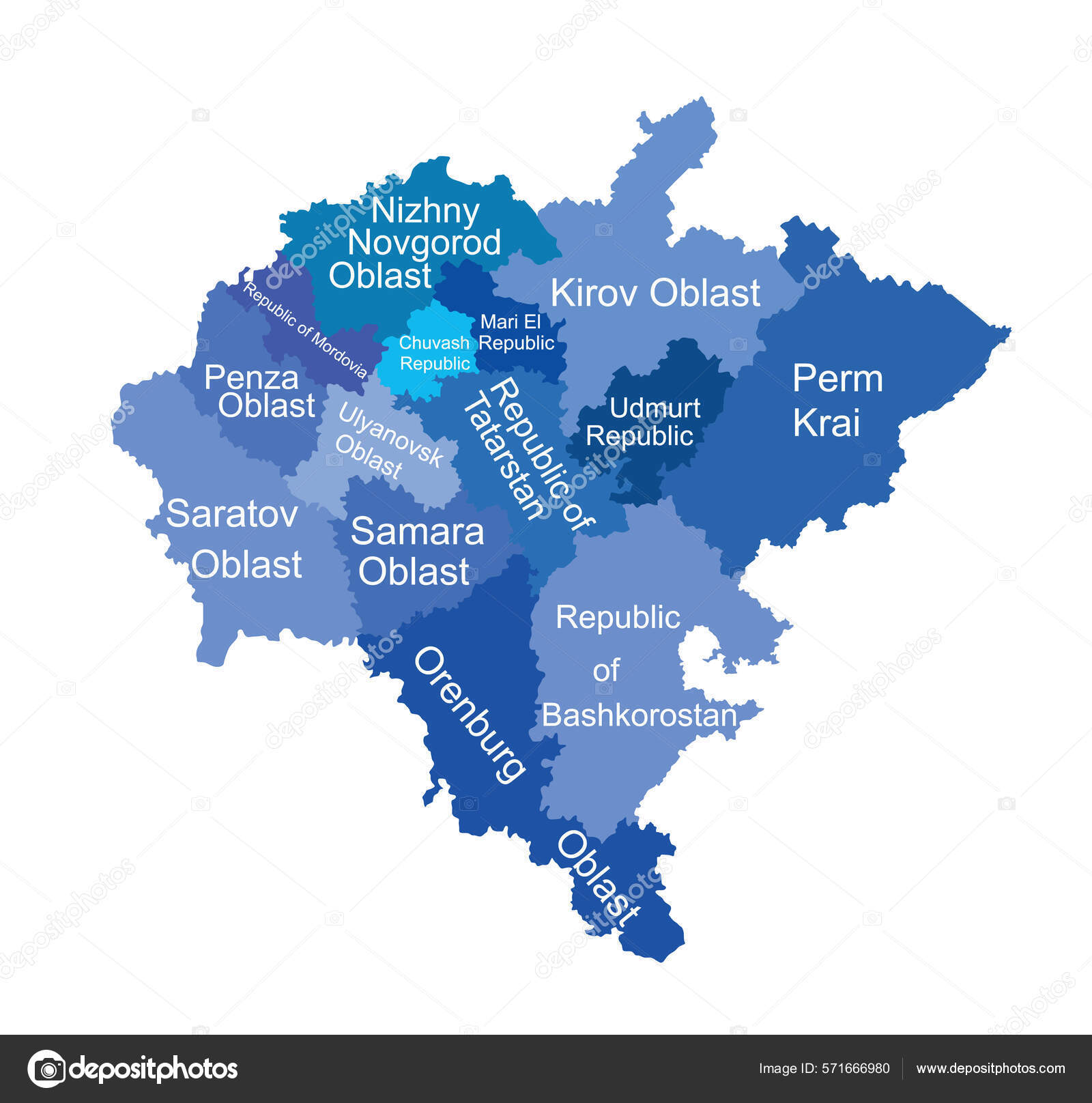 Russland Karte mit Regionen & Landkarten mit Provinzen