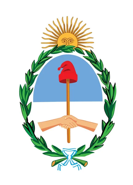 Argentina Escudo Armas Vector Ilustración Aislado Sobre Fondo Blanco Símbolo — Archivo Imágenes Vectoriales