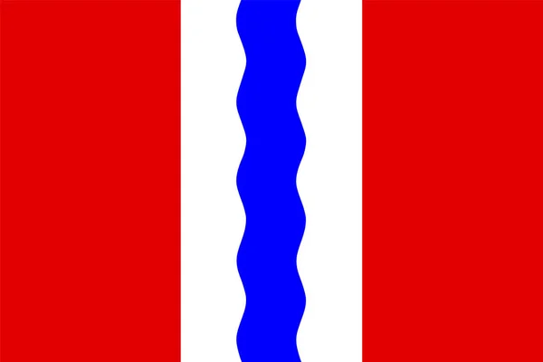 Omsk Oblast Bandera Vector Ilustración Aislada Rusia Oblast Símbolo Bandera — Vector de stock