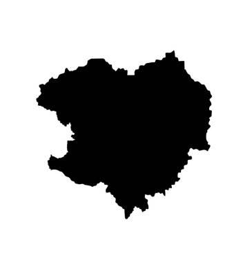 Kharkiv harita vektör silueti çizimi beyaz arkaplanda izole edildi. Kharkiv oblast haritası Ukrayna bölge bölgesi.