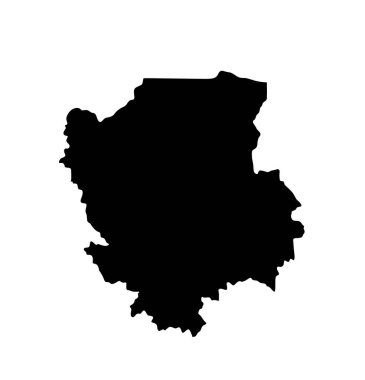 Volyn haritası vektör silüeti beyaz arkaplanda izole edildi. Volyn haritası Ukrayna bölge bölgesi.
