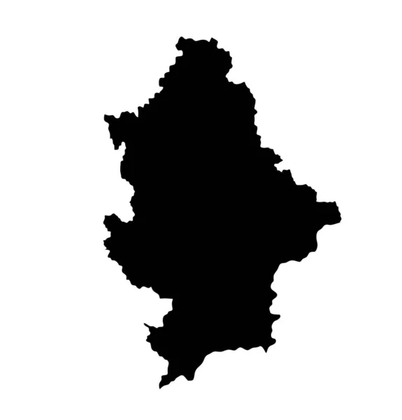 Donetsk Volkeren Republiek Kaart Vector Silhouet Illustratie Geïsoleerd Witte Achtergrond — Stockvector