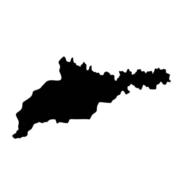 Chernivtsi Χάρτη Διάνυσμα Σιλουέτα Εικόνα Απομονωμένη Λευκό Φόντο Chernivtsi Oblast — Διανυσματικό Αρχείο