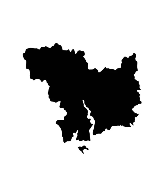 Mykolaiv地図ベクトルシルエットイラスト白の背景に孤立 ミコリアフ州地図ウクライナ領土 — ストックベクタ
