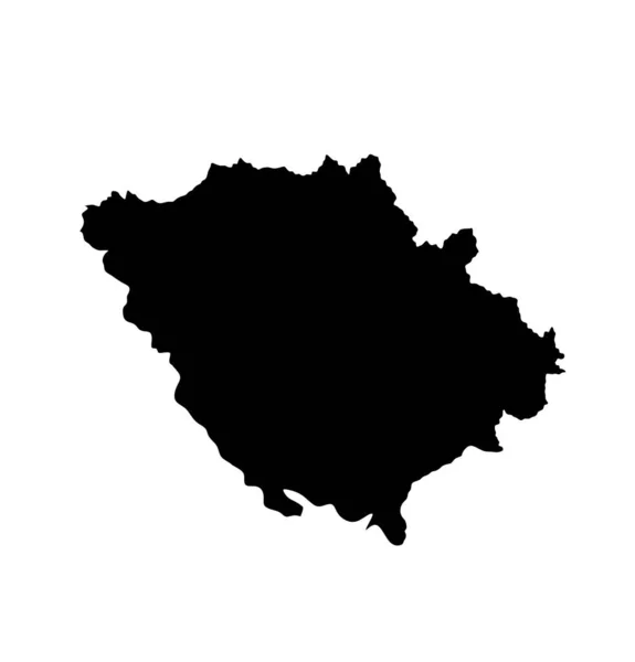 Poltava地图矢量轮廓图 在白色背景下孤立 Poltava州地图乌克兰领土区域 — 图库矢量图片