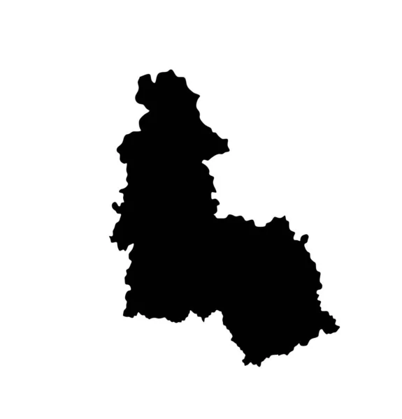 Sumy Harita Vektör Silüeti Beyaz Arkaplanda Izole Edilmiş Sumy Oblast — Stok Vektör