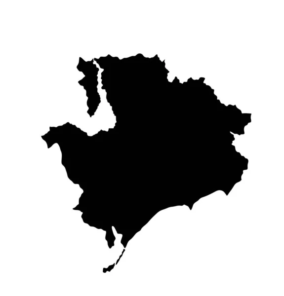 Зображення Векторного Силуету Запоріжжя Ізольоване Білому Тлі Запоріжжі Мапа Територія — стоковий вектор