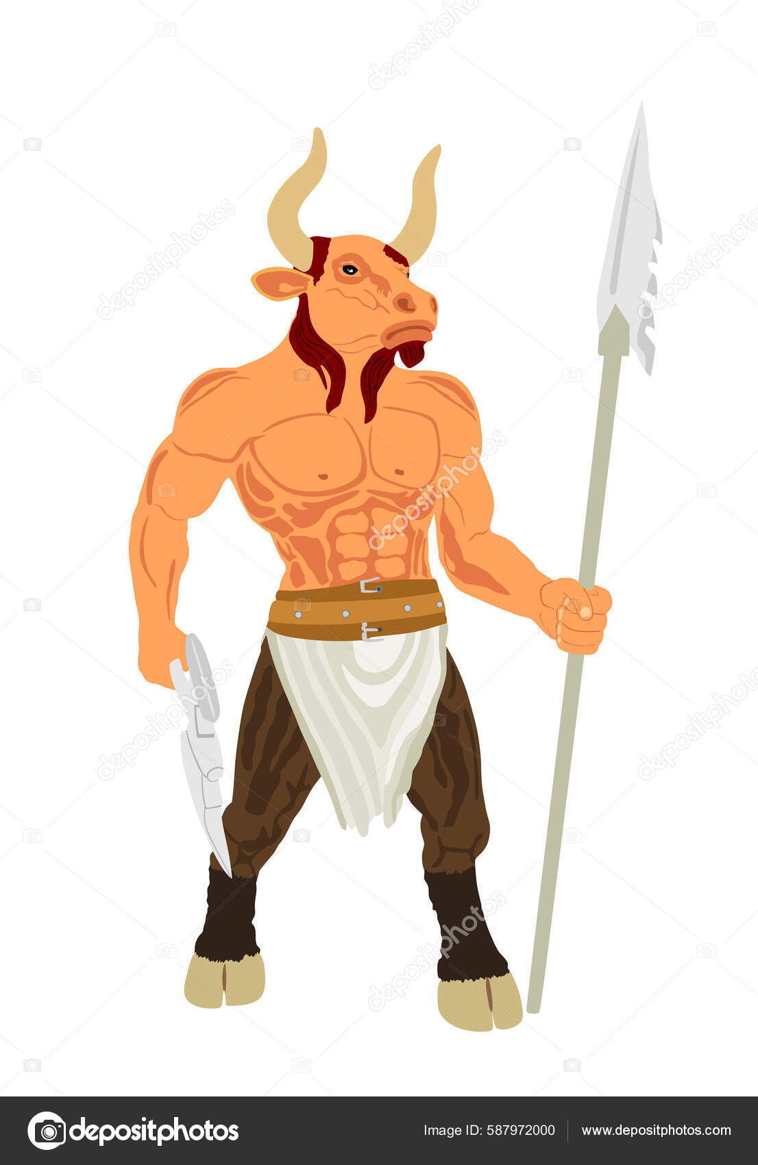 touro minotauro se preparou para a batalha e está segurando um machado  enorme. monstros lendários. mitologia da grécia antiga. ilustração para  colorir em um fundo branco 8656375 Vetor no Vecteezy