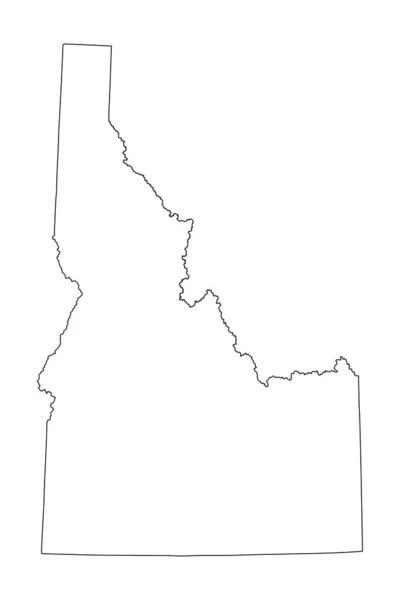 Blank Idaho Vector Map Silhouette Illustration Isolated White Background High — Vector de stock