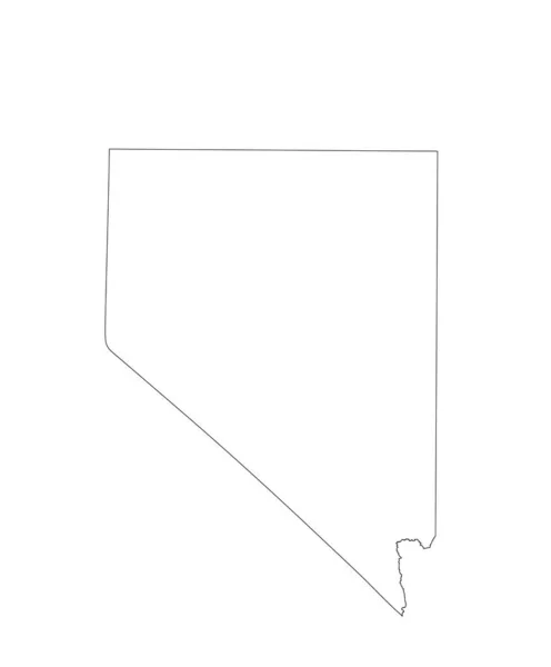 Blank Nevada State Vector Map Silhouette Illustration Isolated White Background — ストックベクタ