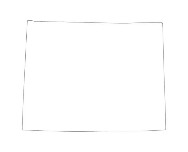 Blank Wyoming State Vector Map Silhouette Illustration Isolated White Background — Vetor de Stock