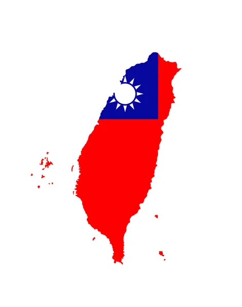 Векторный Вектор Карты Тайваня Высоким Детализированным Силуэтом Белом Фоне Государственный — стоковый вектор