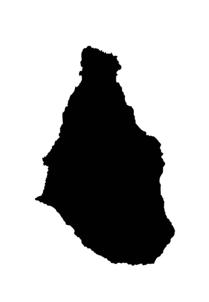 モンセラット地図ベクトルシルエットイラストは白地に孤立しています カリブ海の島 イギリス領 — ストックベクタ