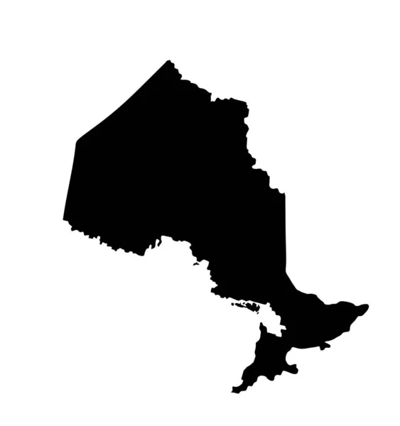 Ontario Map Vector Silhouette Illustration Провінція Канада Символ Герб Онтаріо — стоковий вектор