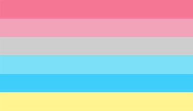 Toplumsal cinsiyet değişimi gurur sembolü çizimi. LGBTQ+. Cinsiyet değişimi, çok cinsiyetli insanlara ait yoğun olarak değişen bir cinsiyet kimliğidir. Ayrıca çift cinsiyetli ya da transseksüel olarak tanımlanabilir.