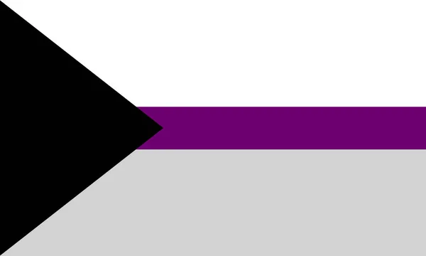 Ilustração Vetorial Orgulho Bandeira Demisexual Alguém Que Experimenta Atração Sexual — Vetor de Stock