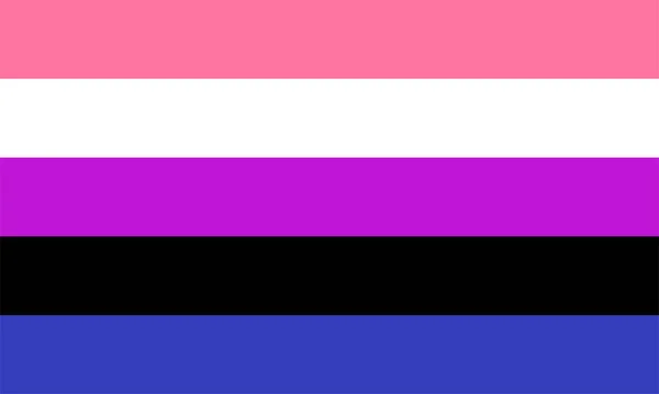 Genderfluid Vlag Trots Vector Illustratie Presenteert Iemand Die Zich Niet — Stockvector