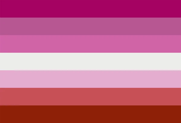 Lesbische Vlag Symbool Vector Illustratie Vrouw Houdt Van Vrouw Dame — Stockvector