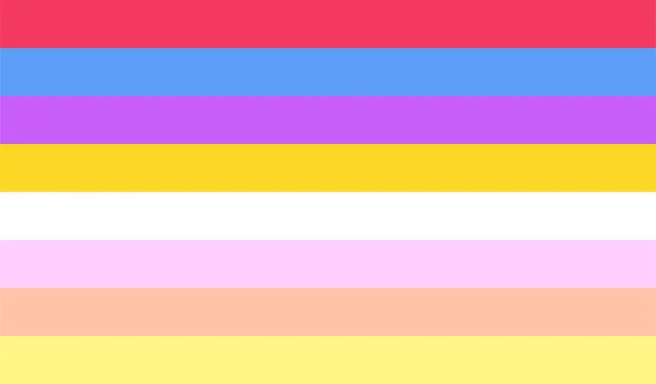 Pangender Flag Vector Illustration Inglês Presente Pessoas Que Identificam Como —  Vetores de Stock