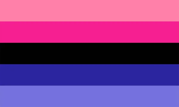 Omniszexuális Zászló Vektor Illusztráció Szimbólum Bemutatja Vonzalom Minden Nem Színek — Stock Vector