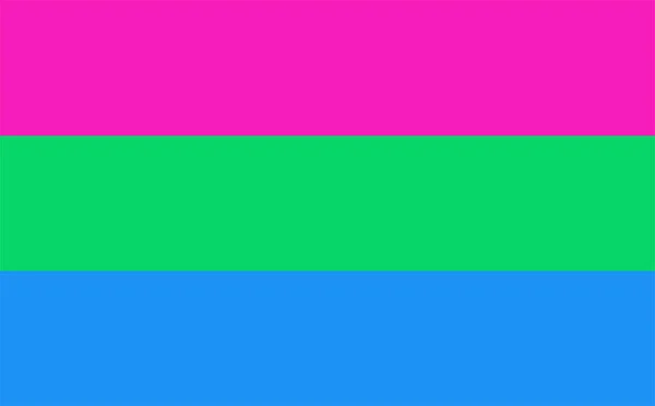 Illustration Vectorielle Polysexual Pride Flag Symbole Représentent Les Personnes Qui — Image vectorielle