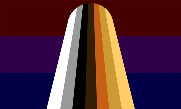 Longhaired Fetish Pride Bandeira Vetor Ilustração Símbolo Comunidade Lgbtq Longo — Vetor de Stock