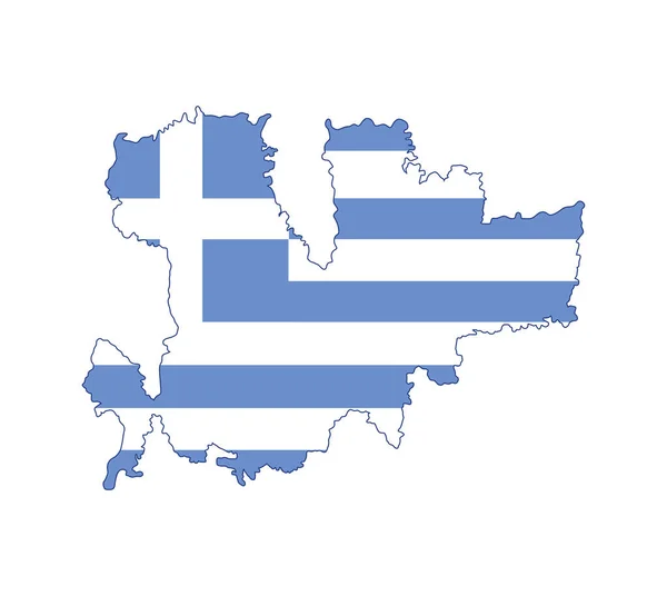 Yunanistan Daki Mykonos Adası Vektör Haritası Silüeti Beyaz Arka Planda — Stok Vektör