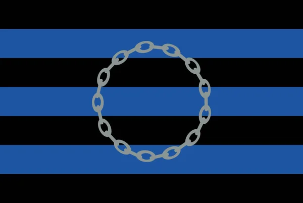 Slave Pride Flag Vektor Illustration Subkultur Symbol Representerar Dem Som — Stock vektor