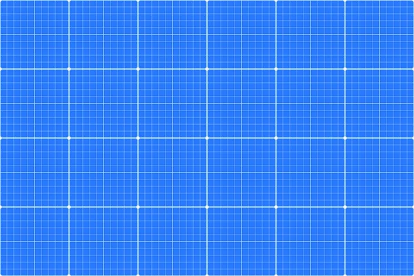 青写真の紙だ シームレスなパターン 青の学校の背景 グレーのミリグリッド 技術ベクトル図 — ストックベクタ