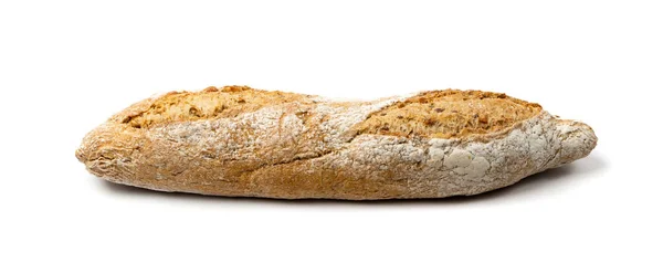 Hausgemachtes Braunbrot Mit Samenmischung Isoliert Voller Laib Bio Getreidebrot Aus — Stockfoto