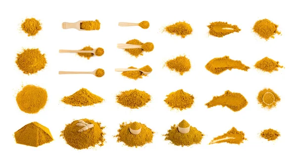 Orange Seasoning Powder Set Isolated White Background Mixture Spices Herbs — Stock Photo, Image