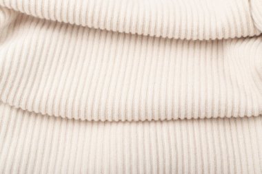 Doğal Bej Doku Arkaplanı. Çizgili Pamuk Kumaş Deseni, Beyaz Tekstil Duvar Kağıdı, Yumuşak ve Konforlu Kopya Boşluğu ile Doğal Yapılandırma