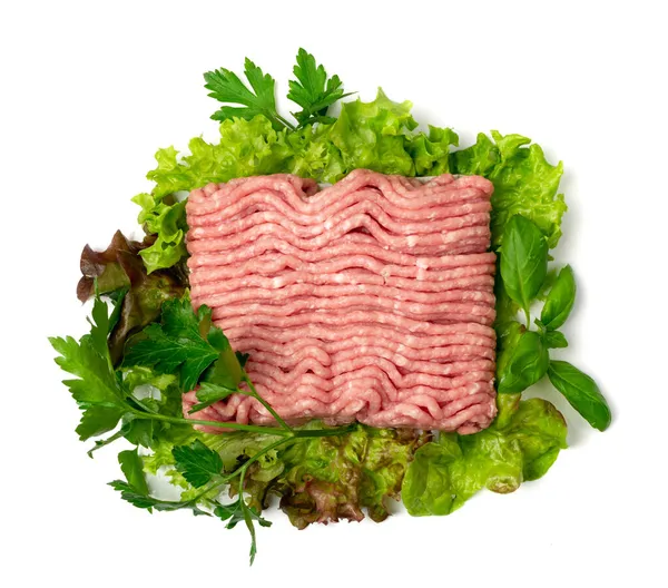 Carne Maiale Macinata Isolata Filetto Fresco Macinato Carne Macinata Maiale — Foto Stock