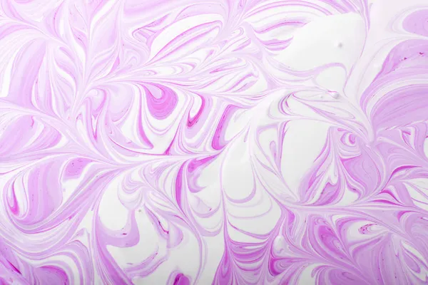 液体大理石の塗料の質感の背景 流行のデザイン マゼンタ色拡散のためのパステルの渦巻きとアクリル抽象的なパターン — ストック写真