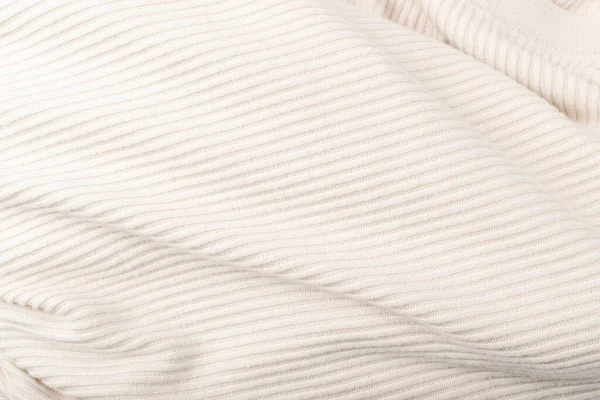 Přírodní Béžová Textura Pozadí Proužkované Bavlněné Tkaniny Vzor Bílá Textilní — Stock fotografie