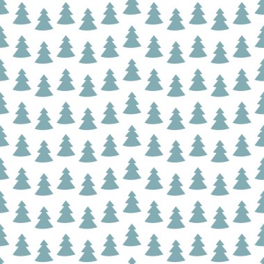 El çizimi Noel ağacı pürüzsüz desen, çizim yeni yıl ağacı izi, karalama tekrarlayan Xmas köknar arka planı, karalama kış ormanı duvar kağıdı, noel kumaşı, noel ağacı pürüzsüz tasarım