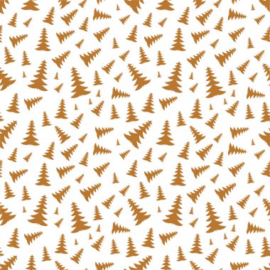 El çizimi Noel ağacı pürüzsüz desen, çizim yeni yıl ağacı izi, karalama tekrarlayan Xmas köknar arka planı, karalama kış ormanı duvar kağıdı, noel kumaşı, noel ağacı pürüzsüz tasarım