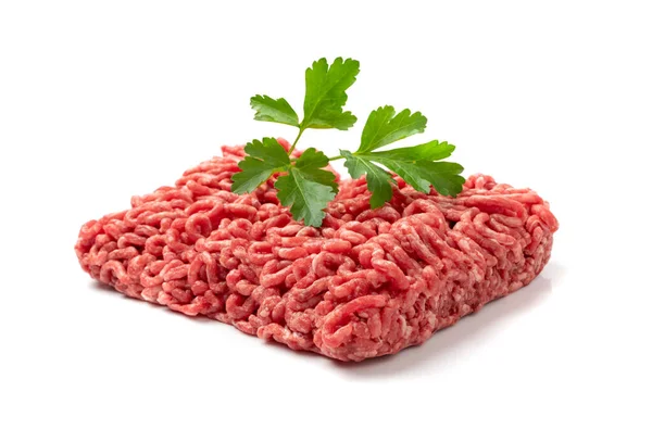 Carne Manzo Macinata Isolata Filetto Carne Bufala Fresca Macinata Carne — Foto Stock